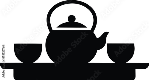 Traditional chinese tea ceremony Cun Fu Cha icon

