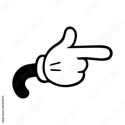 Retro cartoon  hands gesture comic doodle.
