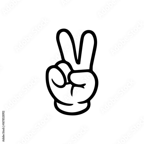 Retro cartoon  hands gesture comic doodle.