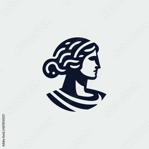 Majestic Greek Lady Logo