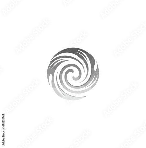 Abstract grayscale spiral design