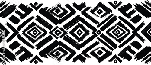 Trendy black and white geometric pattern perfect for modern textiles and graphic design