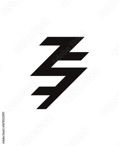 Abstract z shape graphic design