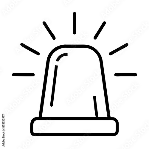 Car accident flashing light beacon icon transparent background