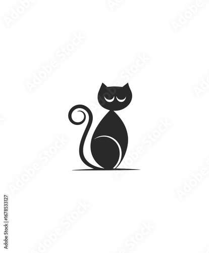 Black cat graphic silhouette