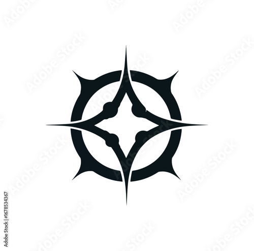 Dark starburst graphic design element