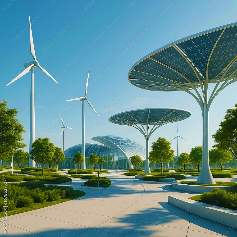 Obraz premium wind turbine in the park