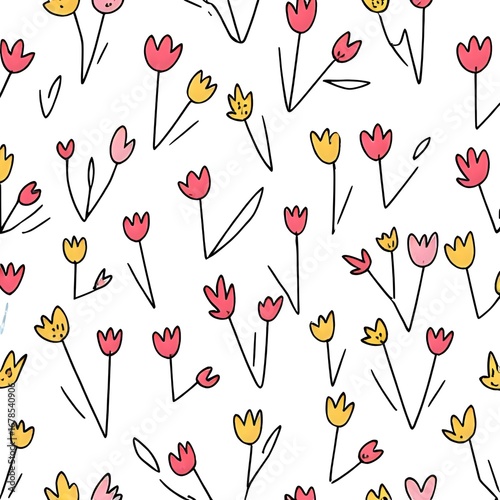 seamless pattern with flowers