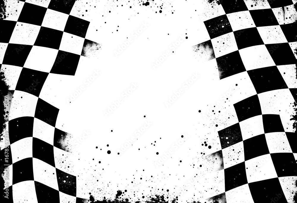Grunge monochrome checkered racing flag pattern vector , sports, seamless pattern Grunge monochrome checkered racing flag pattern vector , sports, seamless pattern