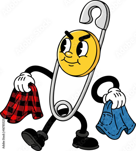 a Brave Safety Pin Holding Cloth Together
