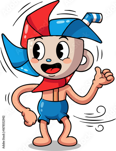 a Cheerful, Spinning Pinwheel