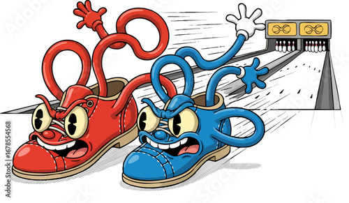 a Pair of Runaway Bowling Shoes