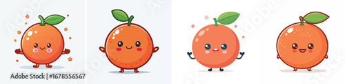 Grapefruit vector bundle of adorable cartoon characters combined into a fun and creative set.