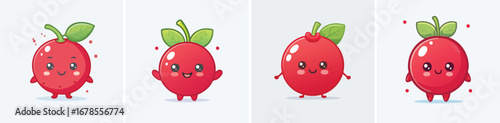Redcurrant vector bundle of adorable cartoon characters combined into a fun and creative set.