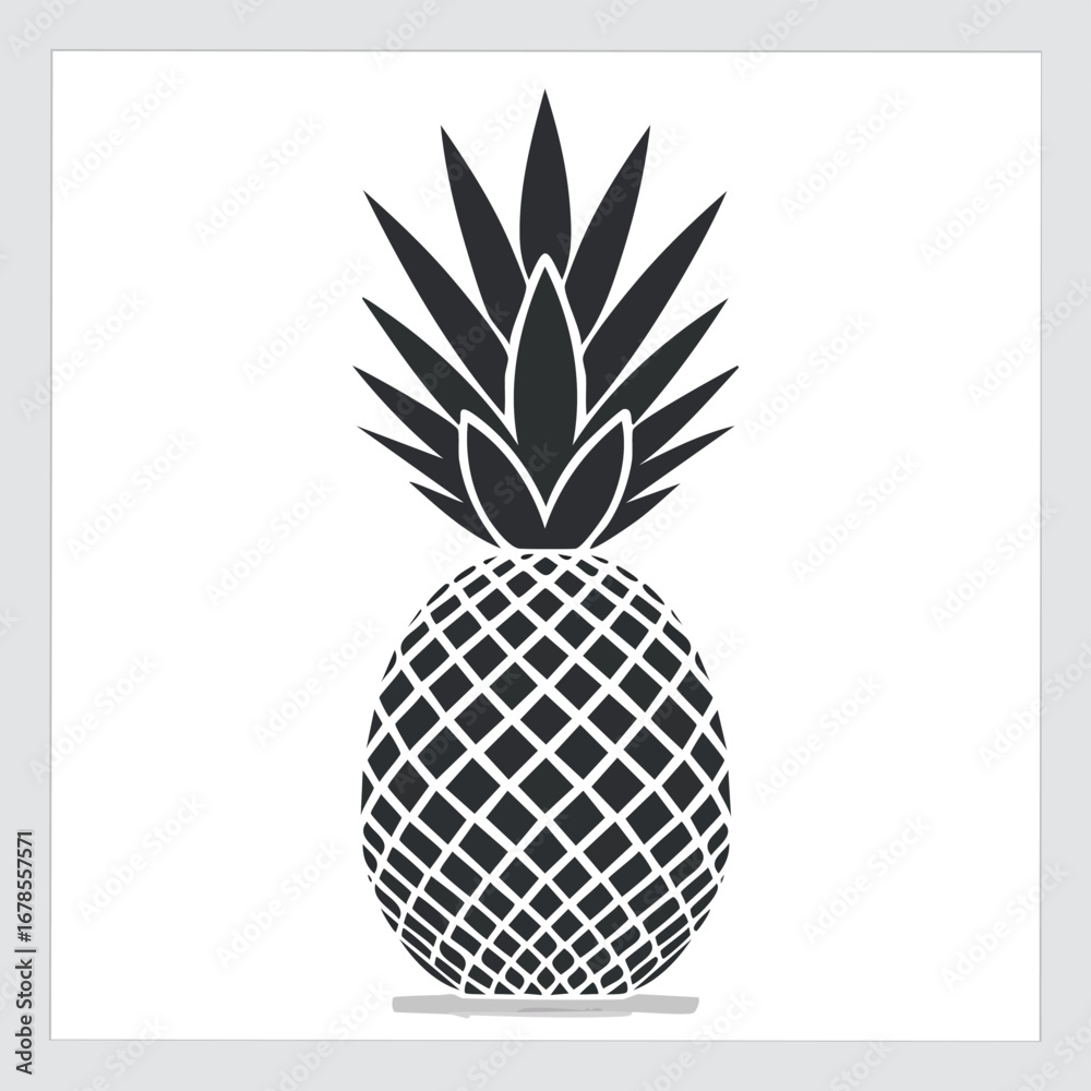 Obraz premium Pineapple vector icon design in a clean, minimal, and modern style.