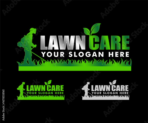 Lawn care landscaping logo inspiration idea creative concept design vector silhouette design template abstract