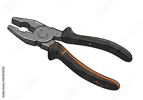 Professional pliers tool with durable grip, essential for any DIY or repair project, ready for action