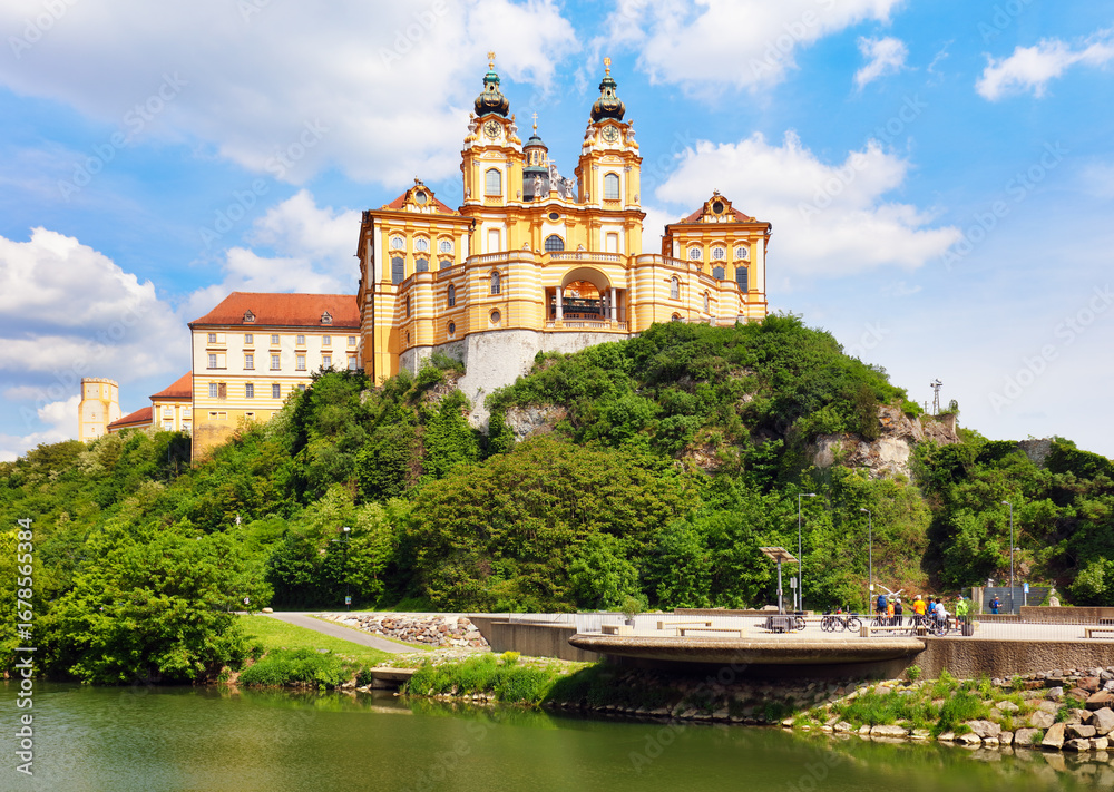Fototapeta premium Famous Melk abbey in Wachau valley, Austria