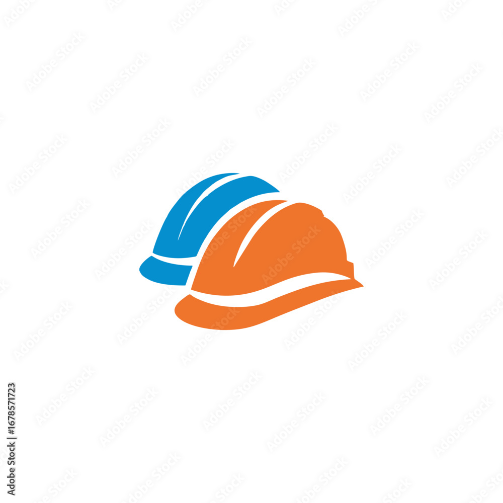 Fototapeta premium orange helmet isolated on white