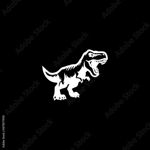 black and white dinosaurus