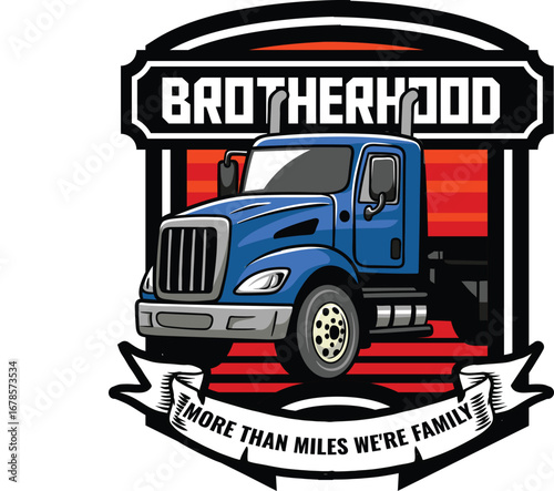 illustration of truck with esport logo style