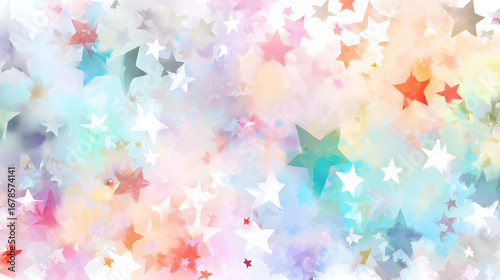 Pastel Starfield Background, isolated on transparent background