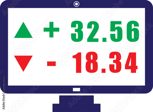 Computer monitor with market trading analytics
