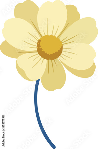 Elegant creamy yellow daisy flower blooming beautifully, ideal for spring designs