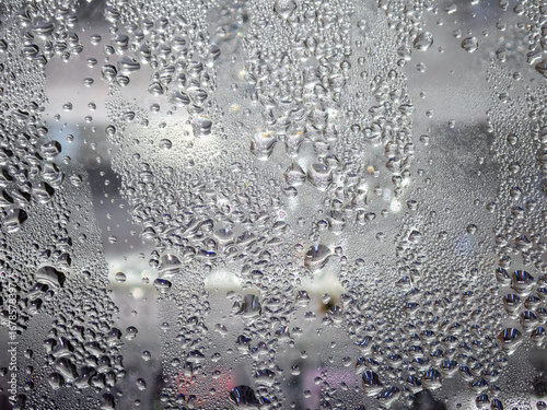 Water droplets on the window