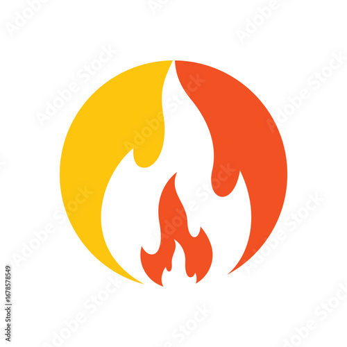 fire logo design burning and blazing