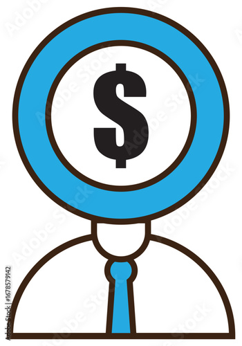Businessman with dollar sign