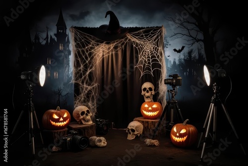 Halloween Themed Photobooth Setup
