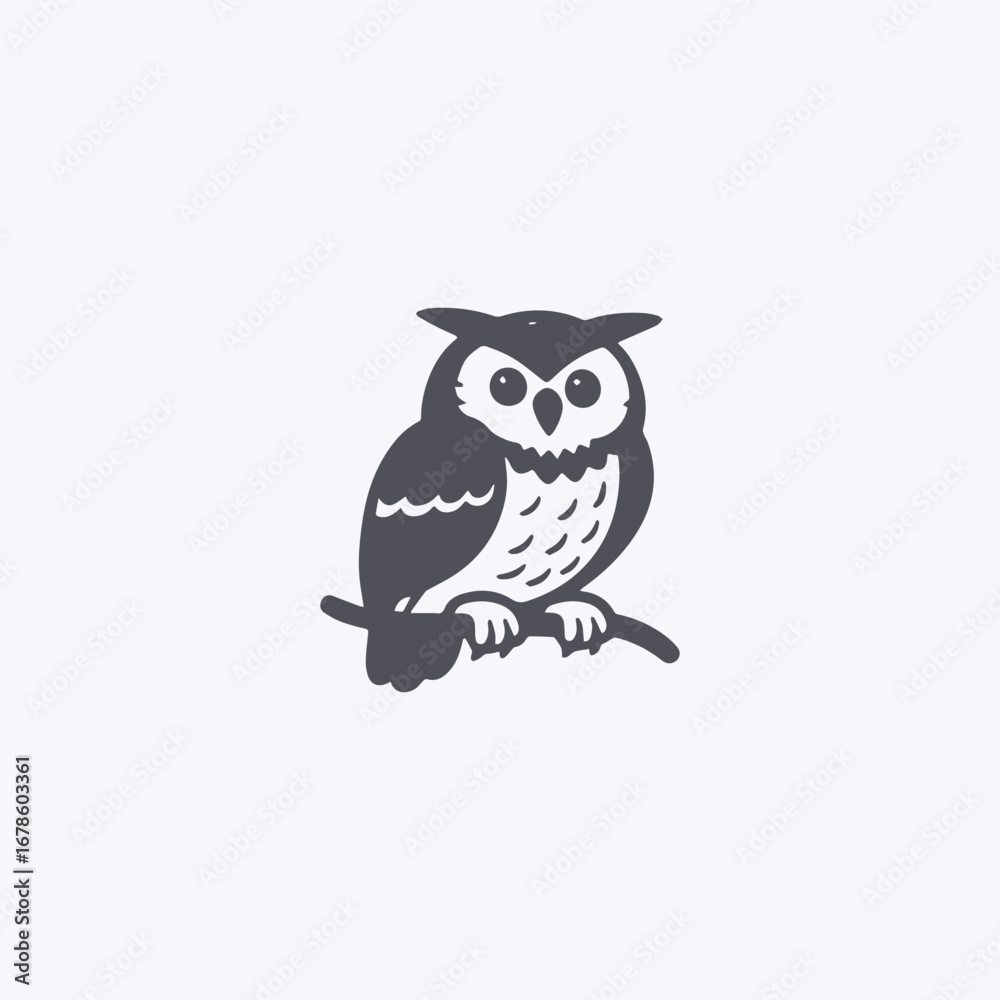 Fototapeta premium Owl logo vector icon illustration