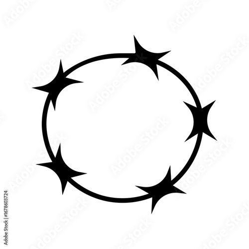 Barbed wire icon vector. Barbwire illustration sign. Fence symbol or logo.