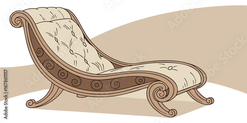 A drawing of a chair with a cushion that says'the chair is a chair '
