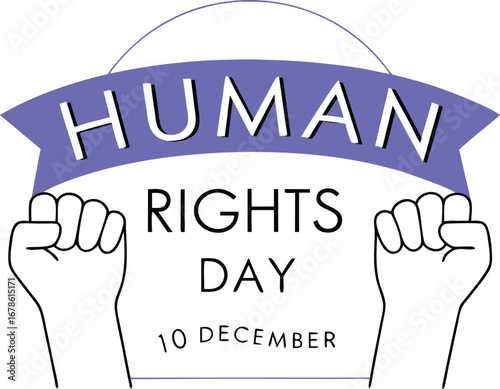 Commemorating human rights day on december with a symbol of solidarity
