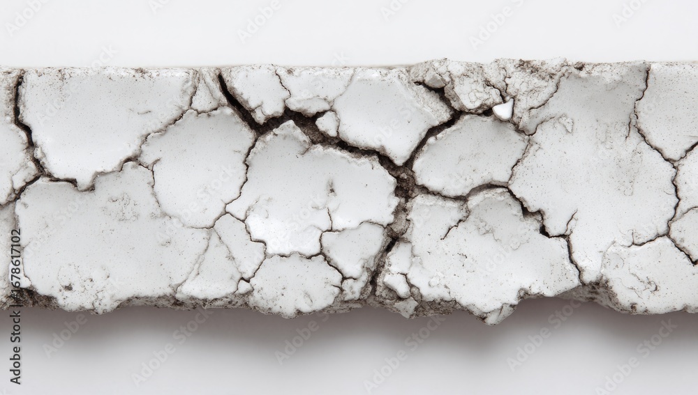Obraz premium Cracked white ceramic strip