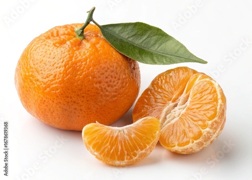 tangerines with leaves