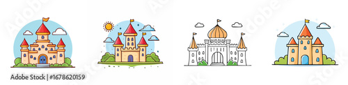 palace vector pack in contemporary style with balanced composition.