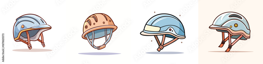 Fototapeta premium helmet vector pack in contemporary style with balanced composition.