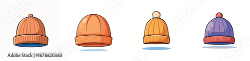 beanie vector pack in contemporary style with balanced composition.