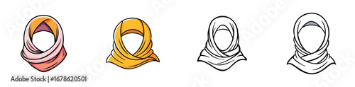 headscarf vector pack in contemporary style with balanced composition.