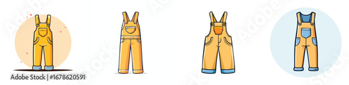 jumpsuit vector pack in contemporary style with balanced composition.