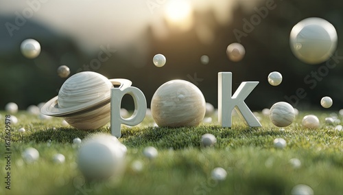 3D rendered letters 