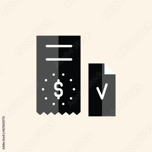 Business expense tracking and financial management made simple with clear receipt and checkmark icons
