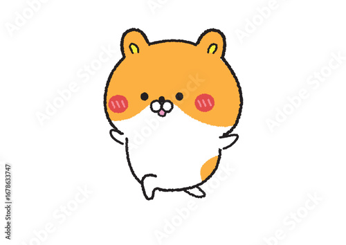 ジャンプするゆる可愛いハムスター