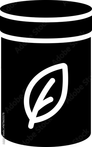 Tea Container Glyph Icon