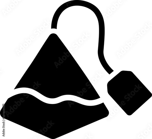 Pyramid Shaped Tea Bag Glyph Icon