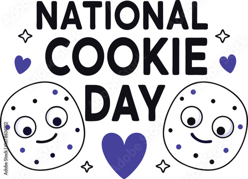 National cookie day with cute cookies is perfect for celebrating the holiday with sweet treats