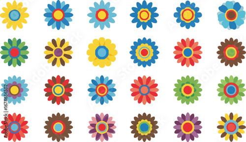 Vibrant daisies collection for joyful designs, bring cheerful spring energy to projects